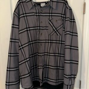 Columbia Fleece Lined Plaid Shirt